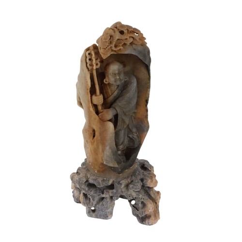 Scultura antica lohan pietra - scultura,