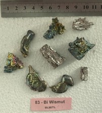 9 pezzi bismuto metallo + cristallo 9 parti bismuto metallo bismuto laboratorio colata