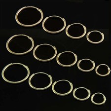 Vero oro giallo ORECCHINI 8K