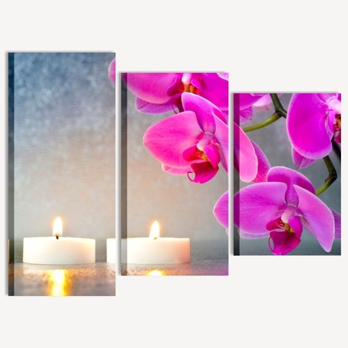 Zen candele orchidee - , quadro