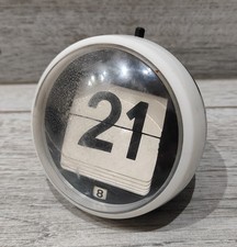 CALENDARIO DA TAVOLO PERPETUO BULBO SPACE AGE VINTAGE ANNI 70 NERO/BIANCO