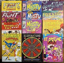 Enorme LOTTO x 12 comici underground da donna Lib It Aint Me Babe tutte artiste femminili #7