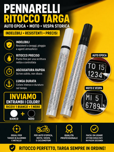 Pennarelli ritocco targa auto - ritocco,