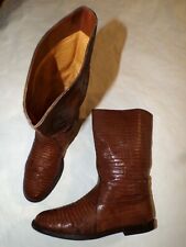 STIVALI FRATELLI ROSSETTI TRONCHETTI N 38 100% LIZARD SKIN MADE IN ITALY