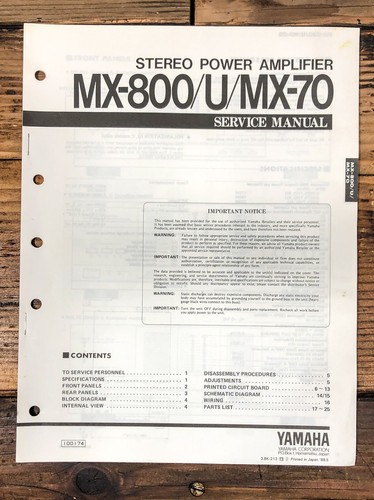 Yamaha 800 70 - yamaha, mx-800