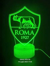 Inter -Juve calcio led logo Lampada notturna LED 3d USB Multicolore +Telecomando
