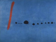 QUADRO STAMPA SU TELA CANVAS - miro' - blue 1961 - classico moderno casa ufficio