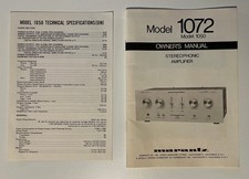 Marantz Model 1072 1050 Amplifier Owner's manual manuale utente ORIGINALE Japan