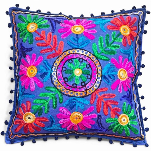 Copricuscino ricamato boho - copricuscino,