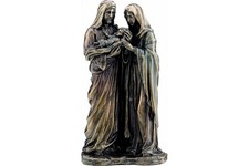 La Sacra Famiglia, Giuseppe e Maria che tengono Gesù Bambino Statua in...