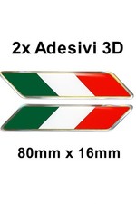 2x Adesivi Resinati Bandiera