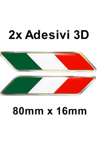 Adesivi resinati bandiera - 2x,