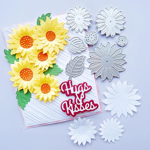 7pz set girasoli fustelle - 7pz/set,