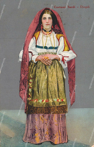 De12 cartolina costumi sardi - de12,