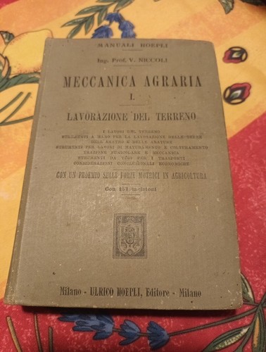 Manuale meccanica agraria - manuale, di