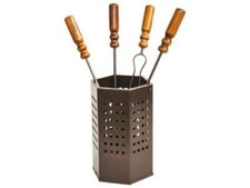 SET ATTREZZI DA CAMINO CUBO 4