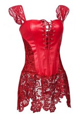 Original Red Lace Faux Leather