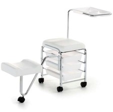 CARRELLO estetica pedicure service bianco. Dimensioni cm 53x38x86 h.