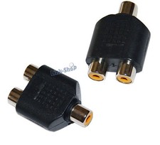 ADAPTER 2 RCA FEMALE SOCKETS -