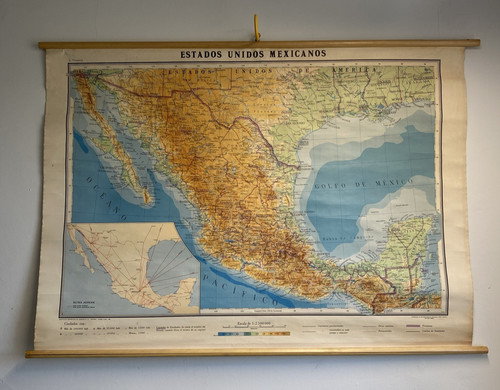 Mappa parete scuola - mappa, vintage