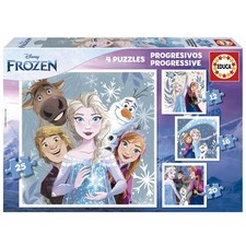 Educa - Set di 4 puzzle progressivi per bambini da 12 a 25 pezzi con immagi rxv2