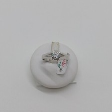 ANELLO DA UOMO IN ORO BIANCO 18KT 750  CON ZIRCONE 5,9 GRAMMI N.23 (0743)