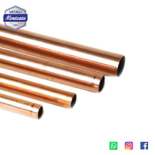 Tubo Tondo Rame Crudo Trafilato Da 8 a 14 mm in Diverse Lunghezze e Spessori