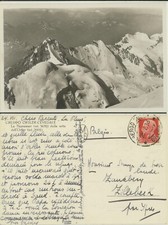GRUPPO ORTLER CEVEDALE -LA THURWIESER DALLA VETTA DELL'ORTLER 1938 VG CARTOLINA