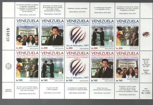 Venezuela 1997 scott 1582 - venezuela:, 1997;