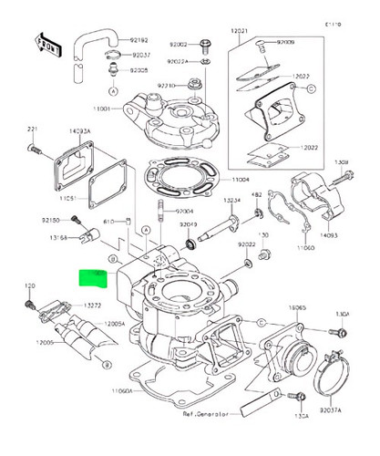 Motore cilindro kawasaki kx85 - motore,