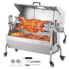 VEVOR Barbecue per Agnello Griglia per Maialini da Truciolare Griglia per Arrosto a Spiedini 52W 90kg Elettrico BBQ