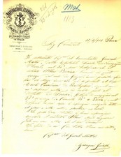 1902 PAVIA Giuseppe GAVAGNIN pro Albino BOVINA *S. A. NAVIGAZIONE FUVIALE