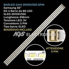 KIT 4 BARRE STRIP 80 LED TV