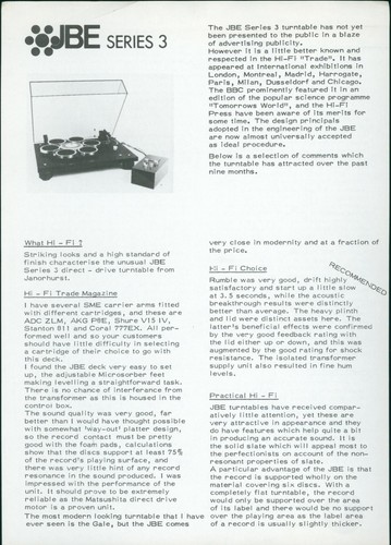 1970s jbe series turntable - 3,