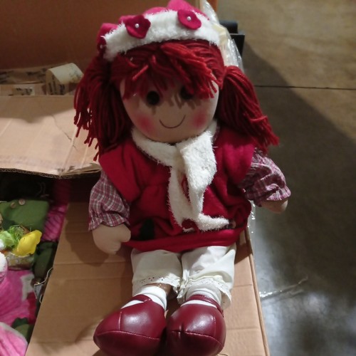 Bambola capelli rossi - rossi, peluche