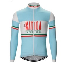 Maglia manica lunga ciclismo 1955Retro La Mitica Fausto Coppi (con opzione pile)