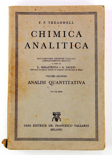 Chimica analitica p - analitica, f.