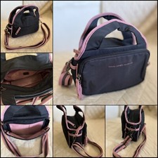 BORSETTA A MANO O A TRACOLLA DAVID JONES COLLECTION COLORE NERO-ROSA