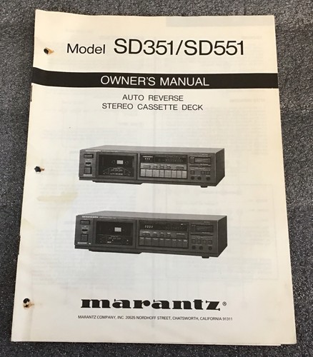 Marantz modello sd351 551 auto - modello,