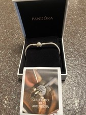 Pandora 590719 Bracciale a Catena Forma di Cuore - Argento