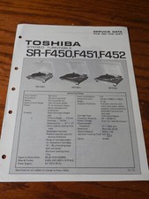 Toshiba SR-F450 F451 F452