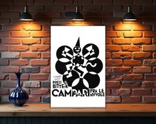 Insegna Campari Bitter Depero “Presi il Bitter fra le Nuvole” in metallo pesante 60x40 cm