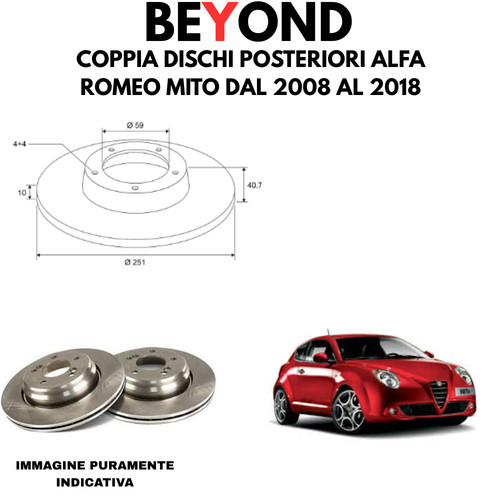 Coppia dischi posteriori alfa - dischi,