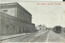 VALLE DI POMPEI - Stazione delle ferrovia elettrica - Un saluto a gran  -aav1227