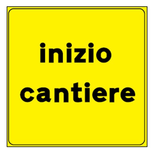 Segnale inizio cantiere - di,