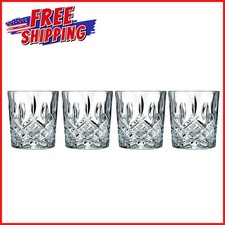 DOPPI BICCHIERI OLD FASHIONED Waterford Markham Scotch Whiskey Crystal Set di 4