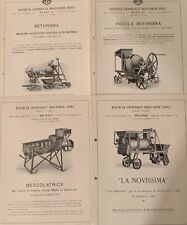 MACCHINE EDILI MEM MILANO LOTTO 4 BROCHURE 1920 BETONIERA MESCOLATRICE