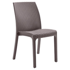 Sedia resina tortora rattan - resina,