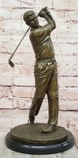 Figurina In Bronzo Di Golfista