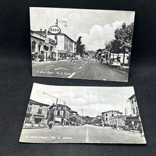 2 Cartoline Lucca Pubblicità Distributore Benzina ESSO insegna. Non Viaggiate